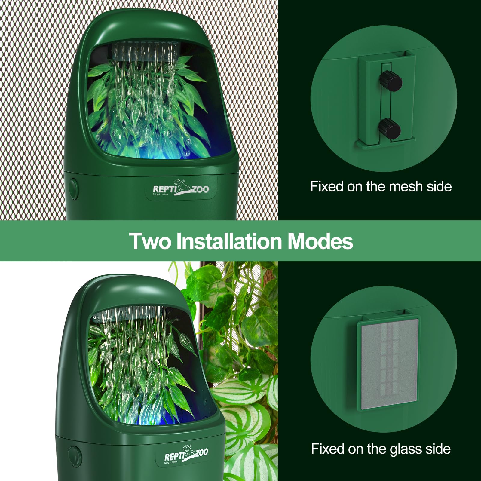 REPTIZOO ABS-safe material shown for terrarium use