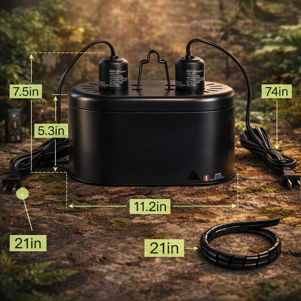 REPTI ZOO ceramic lamp caps provide durable heat resistance for long-term use.