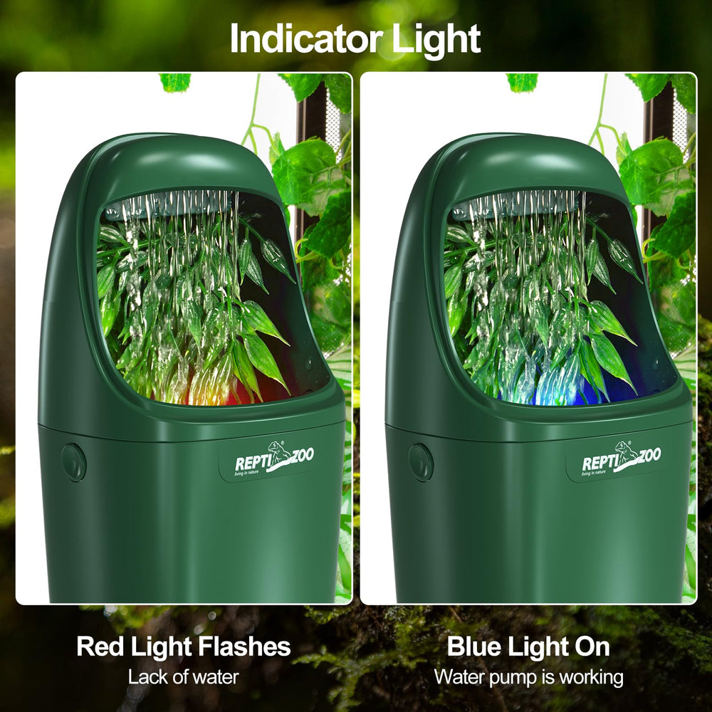 REPTIZOO dual filtration system visual on the dispenser