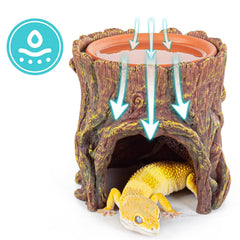 REPTIZOO hiding cave entrance offers secure retreat and enrichment for active reptiles