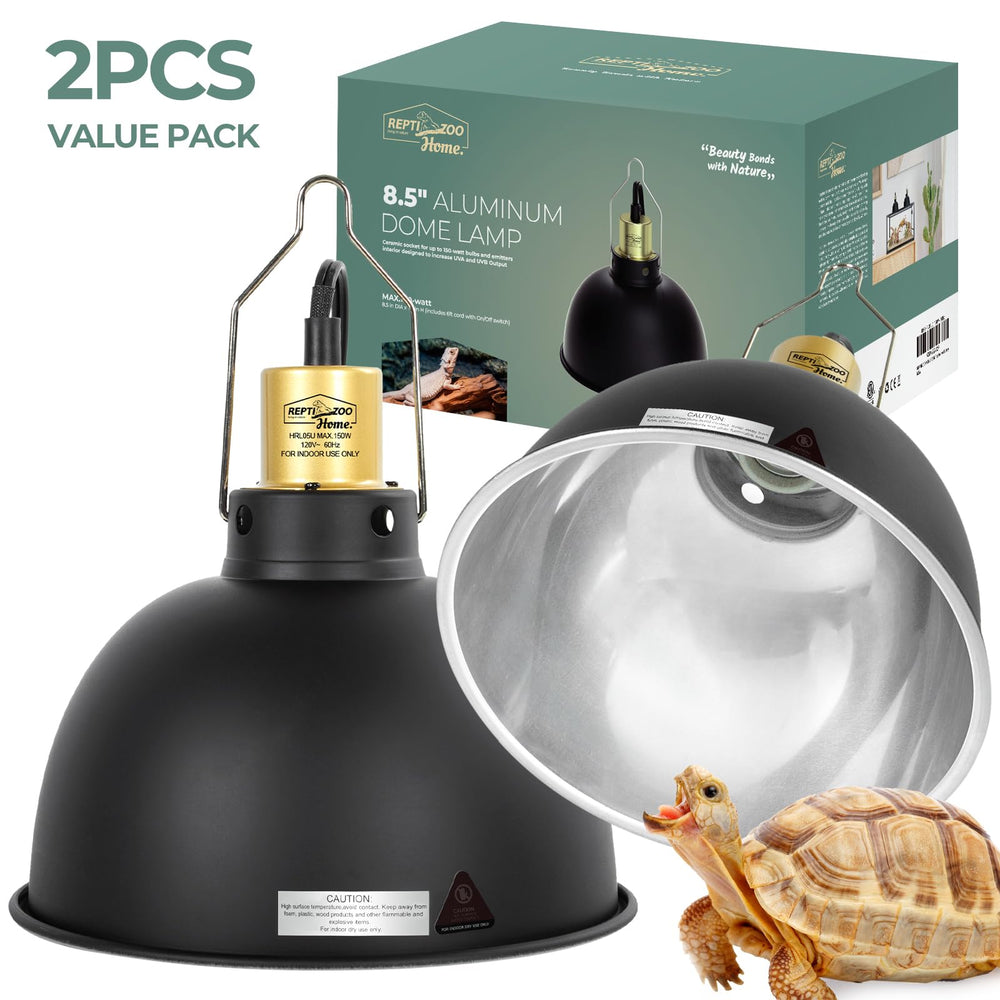 REPTIZOO HOME black and gold dome for stylish terrarium lighting