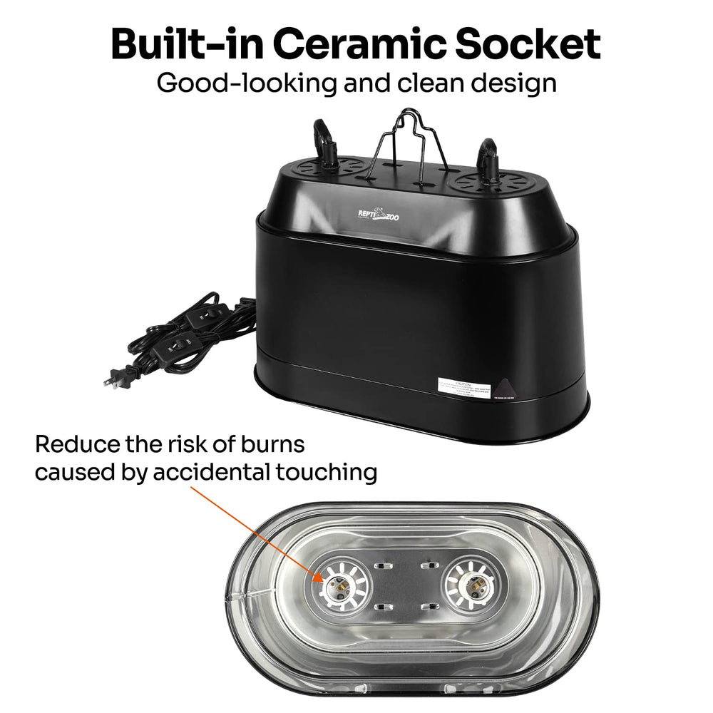 REPTI ZOO independent switches allow separate lamp control for customization.