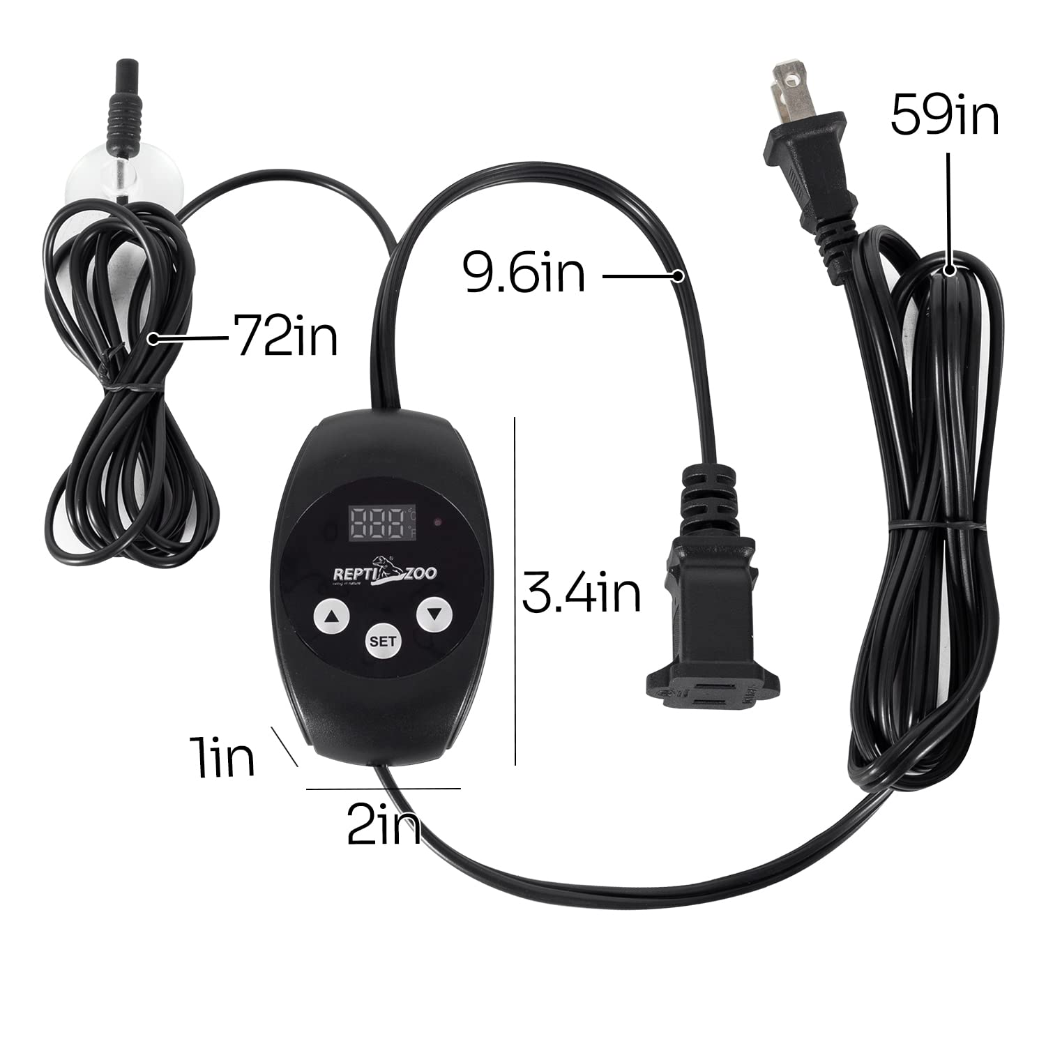 REPTIZOO maximum 300W output suits most heat bulbs and heaters.