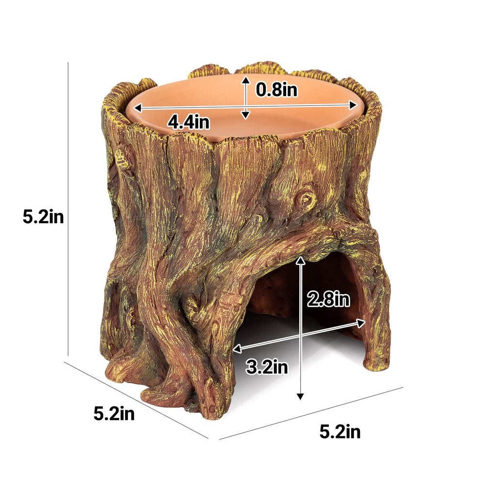 REPTIZOO realistic tree-root cave adds natural look and comfortable shelter