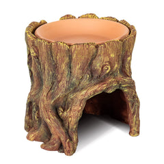 REPTIZOO reptile hide cave with resin moisture provides shelter and humidity for shedding