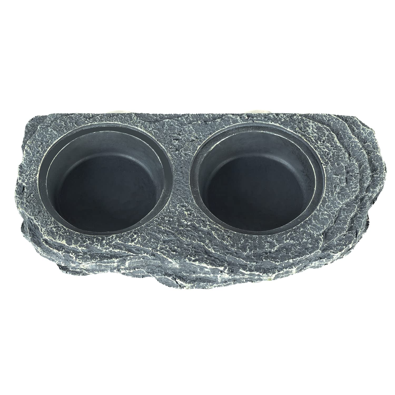 Rock-like REPTIZOO feeder ledge blending into terrarium decor