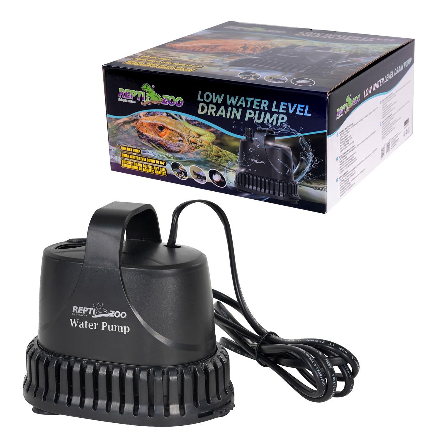 REPTIZOO Turtle-paludarium use for easy water changes and drainage reliability