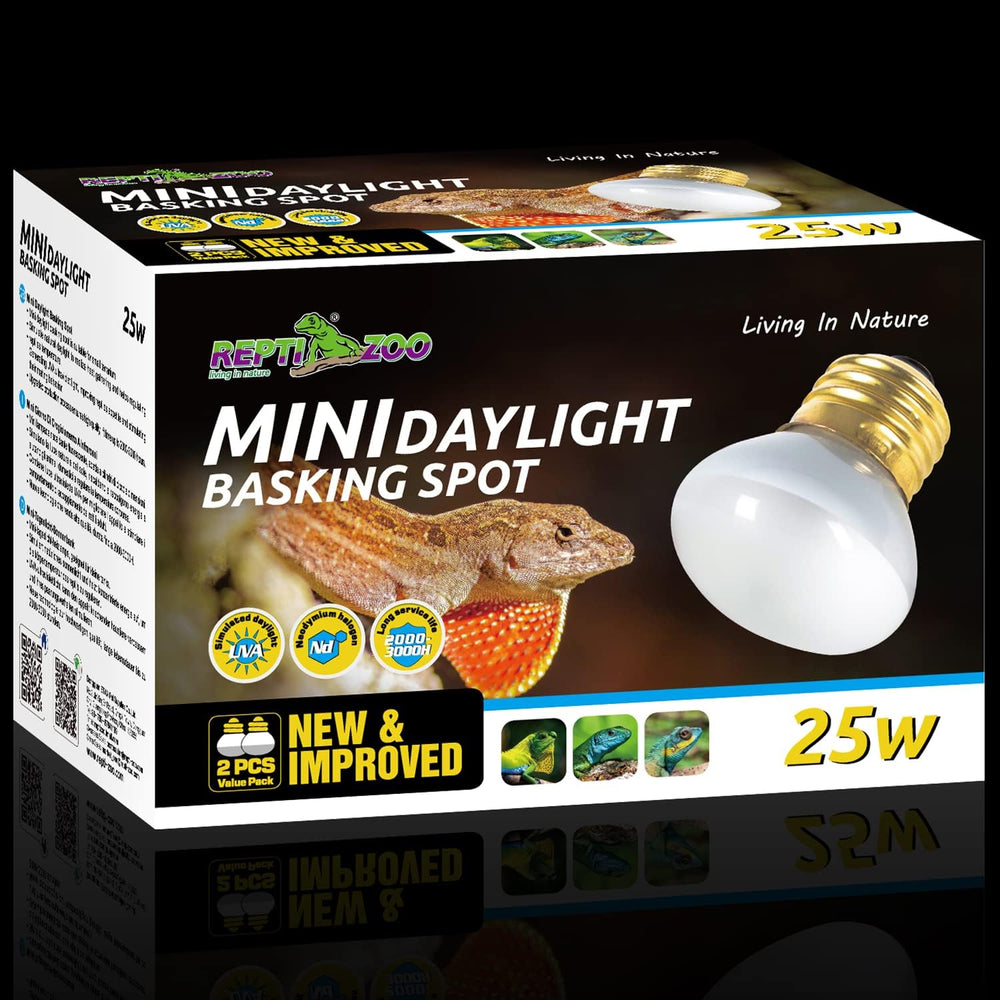 REPTI ZOO 2-pack bulbs for easy replacement.