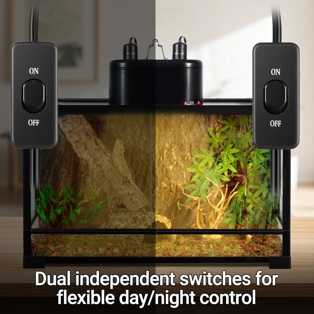 REPTI ZOO vented top design aids heat dissipation.