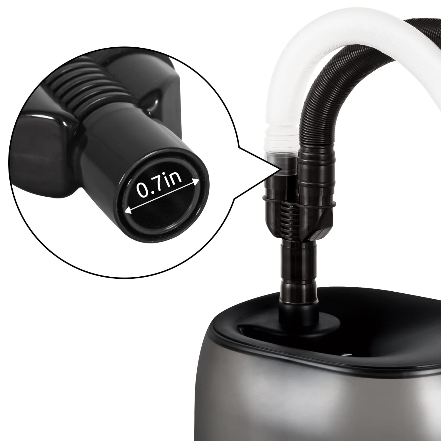 REPTIZOO white-17-3inch extension-tube shows length customization option.