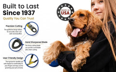 Resco Original Deluxe dog nail clippers in use during grooming session
