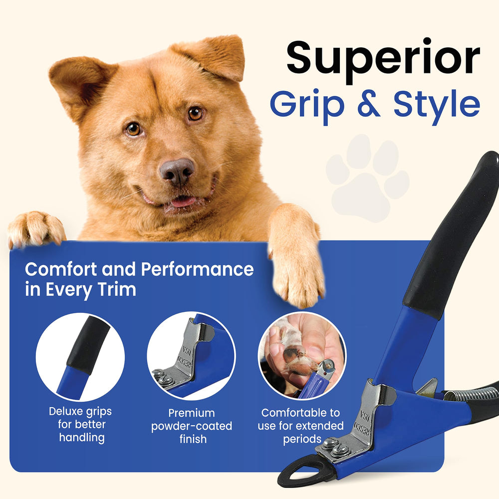 Resco Original Deluxe clipper designed for small to medium dogs, enabling controlled guillotine trimming