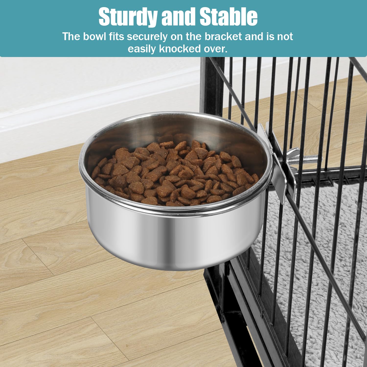 Reshiho feeder bracket removable cage mount keeps bowls secure and easy to refill.