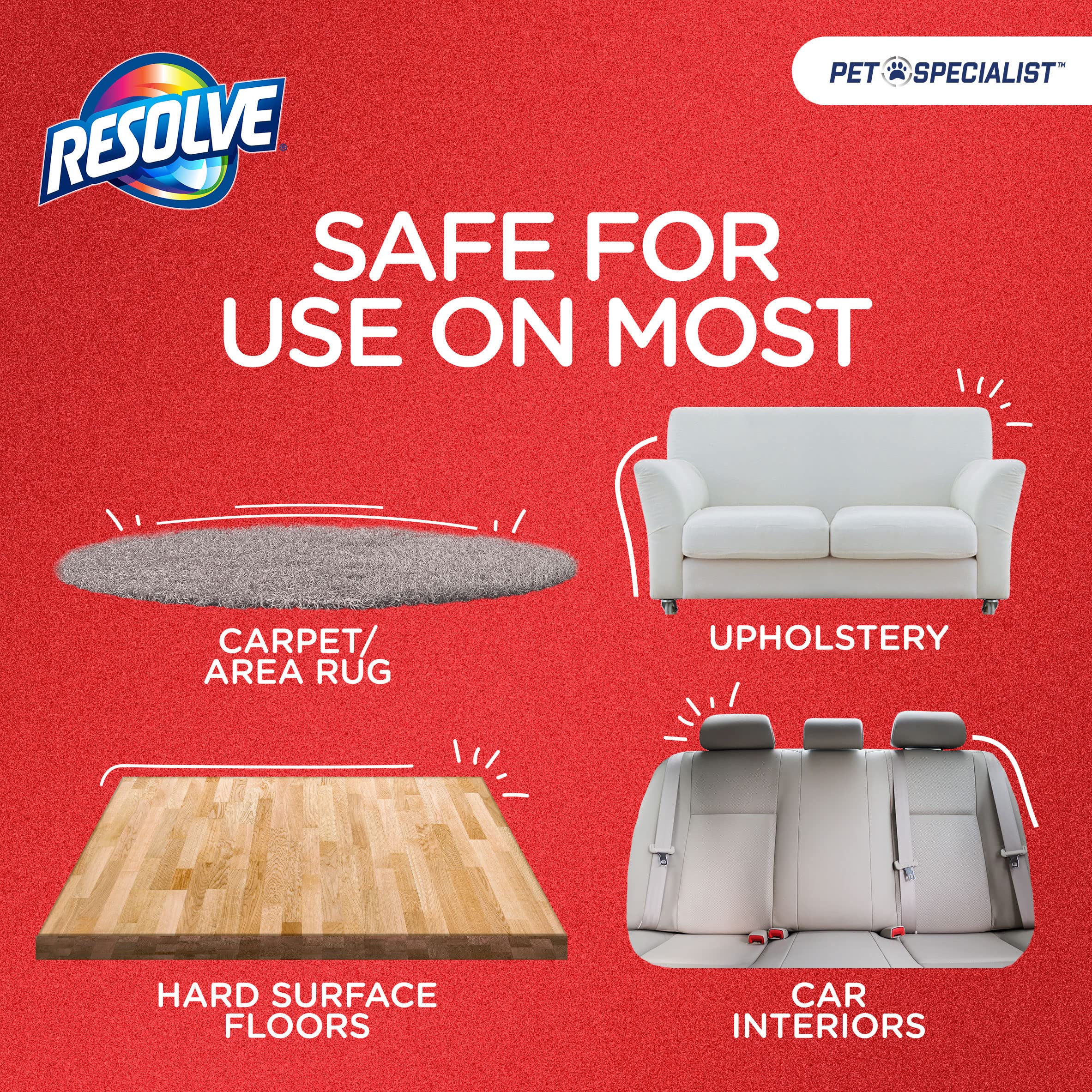 60-ounce refill bottle of Resolve Pet Specialist for extended cleaning sessions