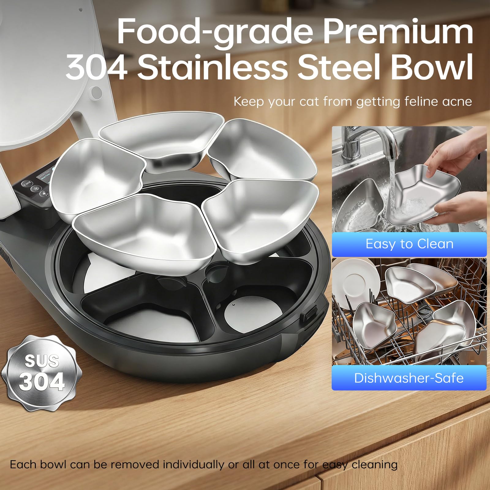 RESPURR low-noise operation under 40db for calm feeding.