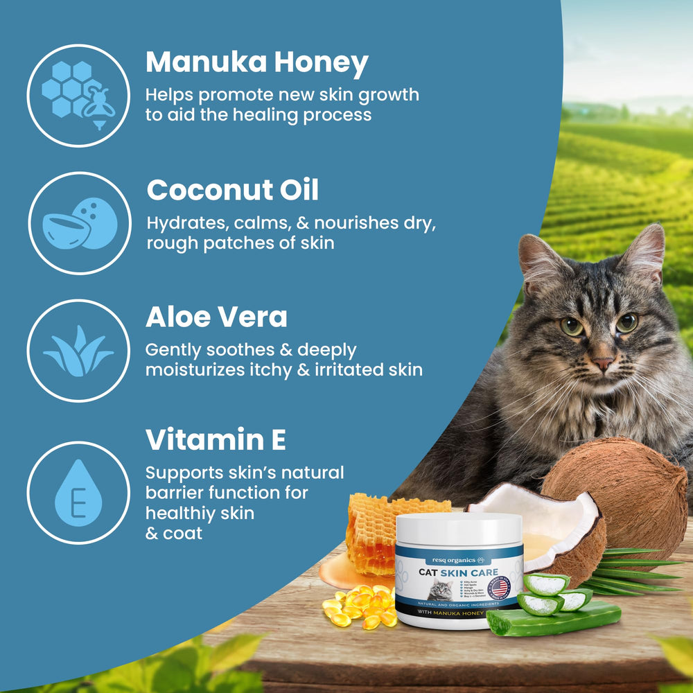 ResQ Organics Cat Paw Balm texture close-up showing smooth, quick-absorbing formula
