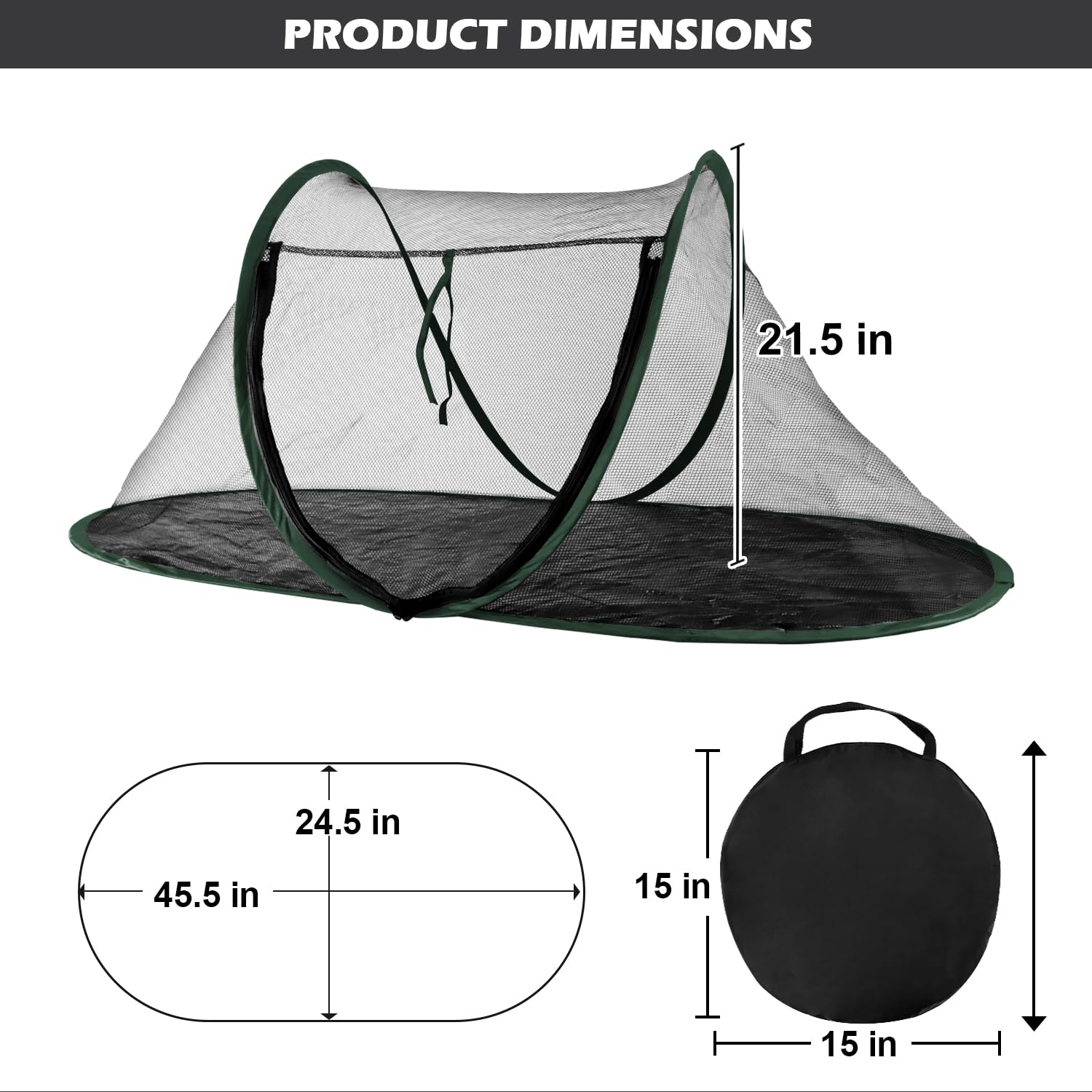 Rest-Eazzzy cat tent outdoor wide 21.5 inch zipper door for easy access.