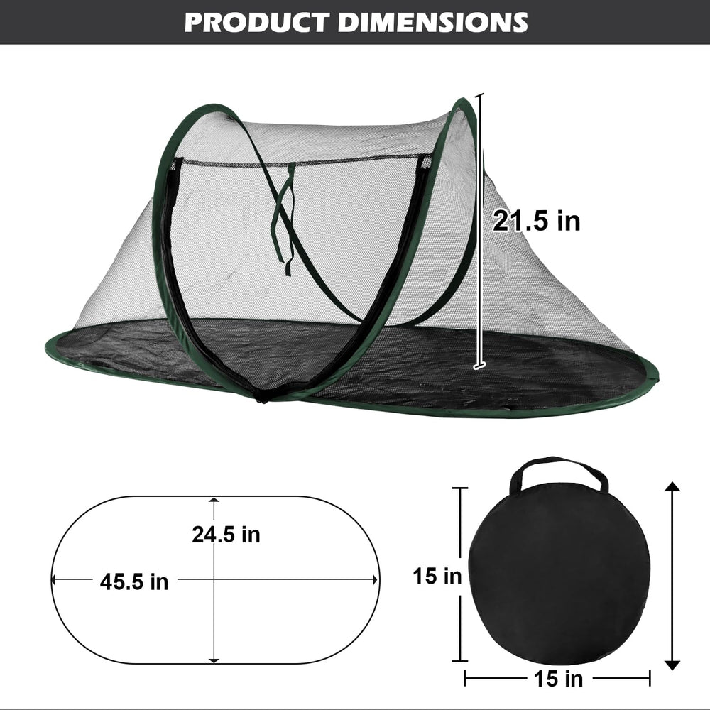 Rest-Eazzzy cat tent outdoor wide 21.5 inch zipper door for easy access.