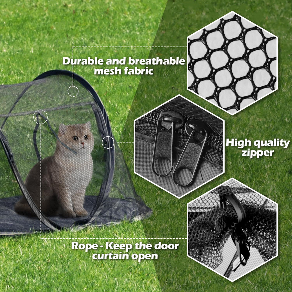 Rest-Eazzzy cat tent sturdy poles maintain shape during travel.