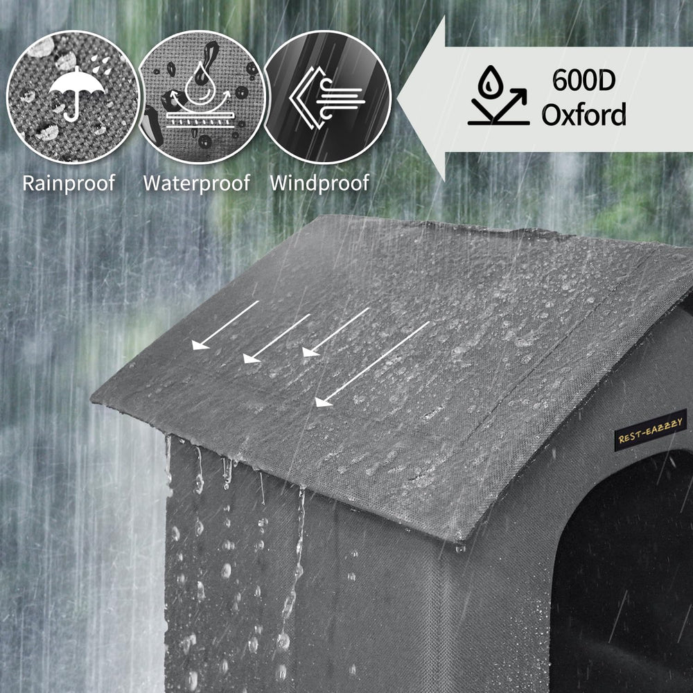 Rest-Eazzzy roof detail emphasizing waterproof seam protection.