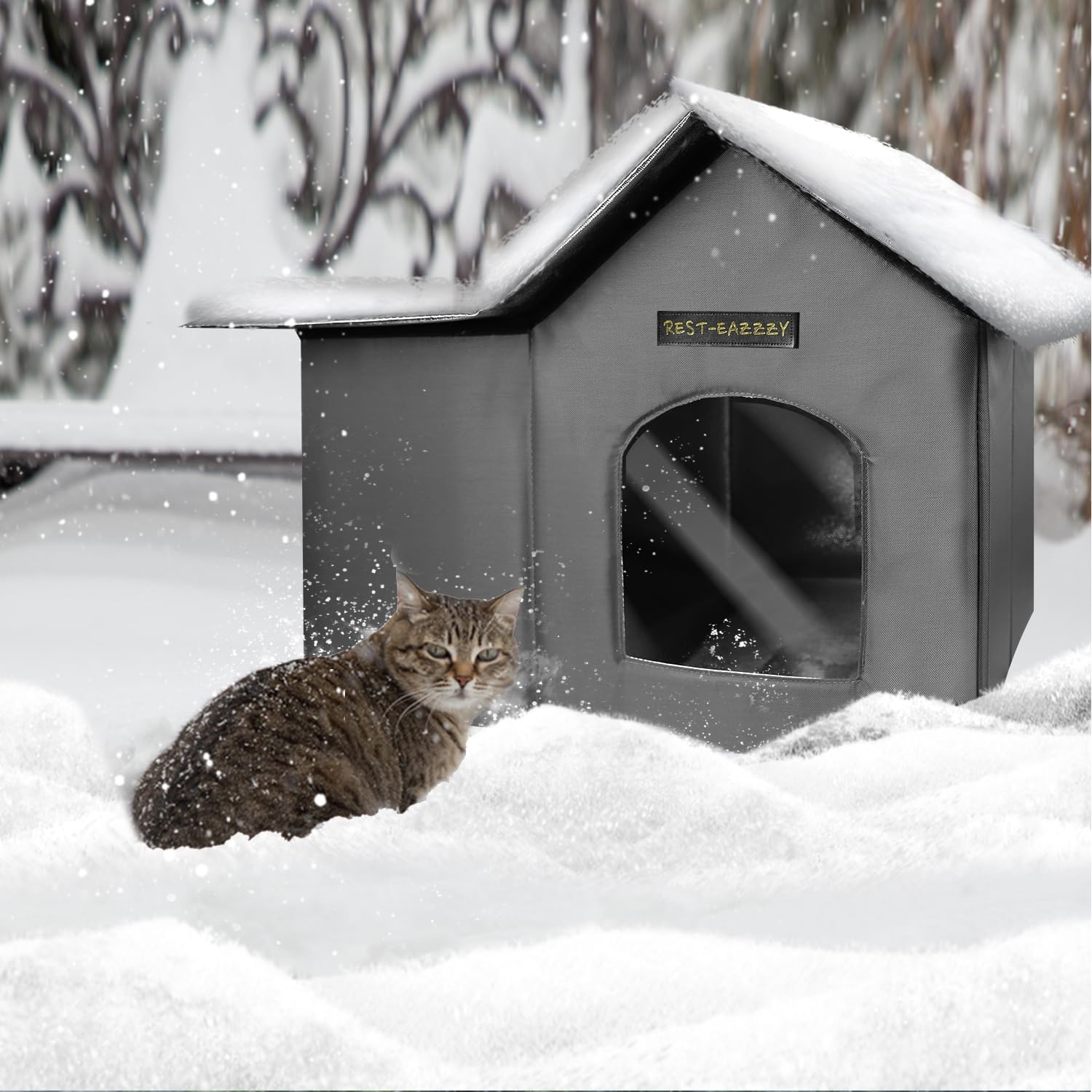 Rest-Eazzzy size comparison shows cozy refuge in compact footprint.