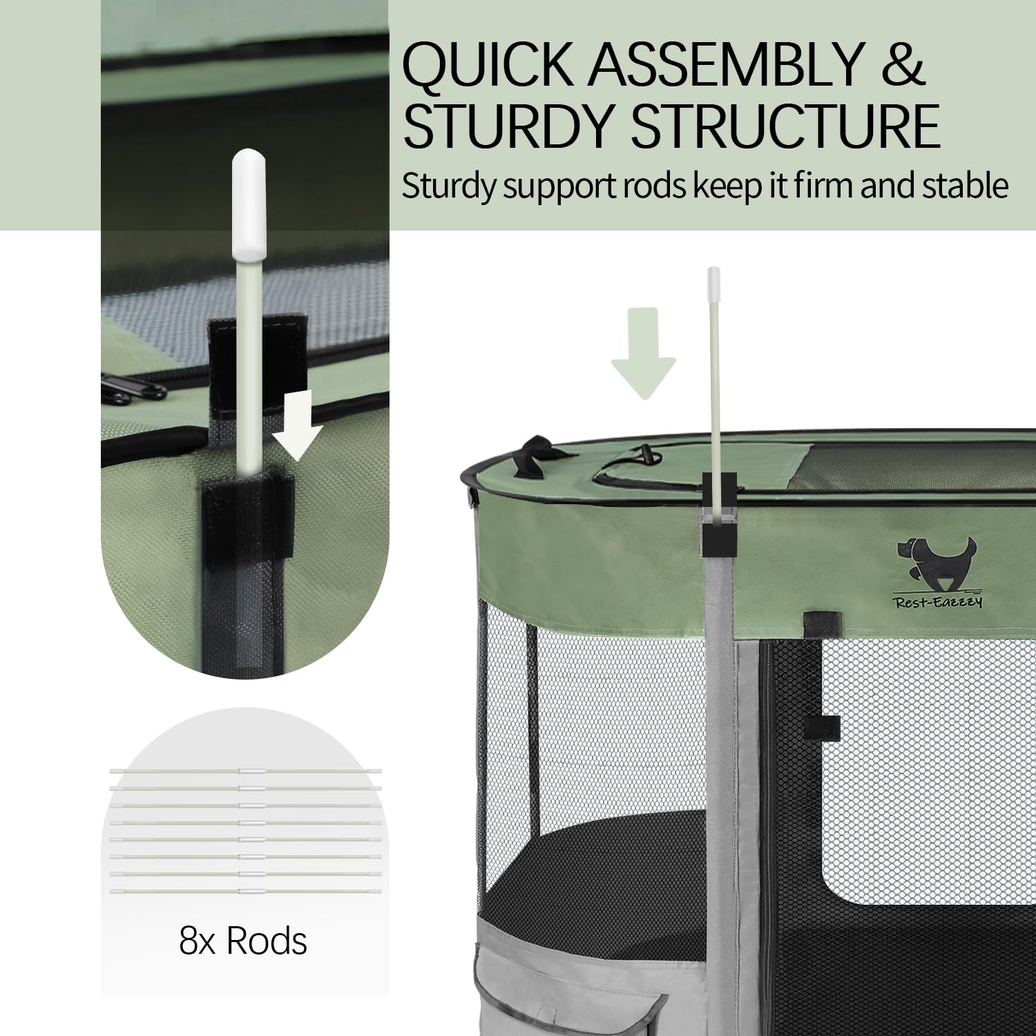 Rest-Eazzzy pet playpen interior view highlighting spacious room