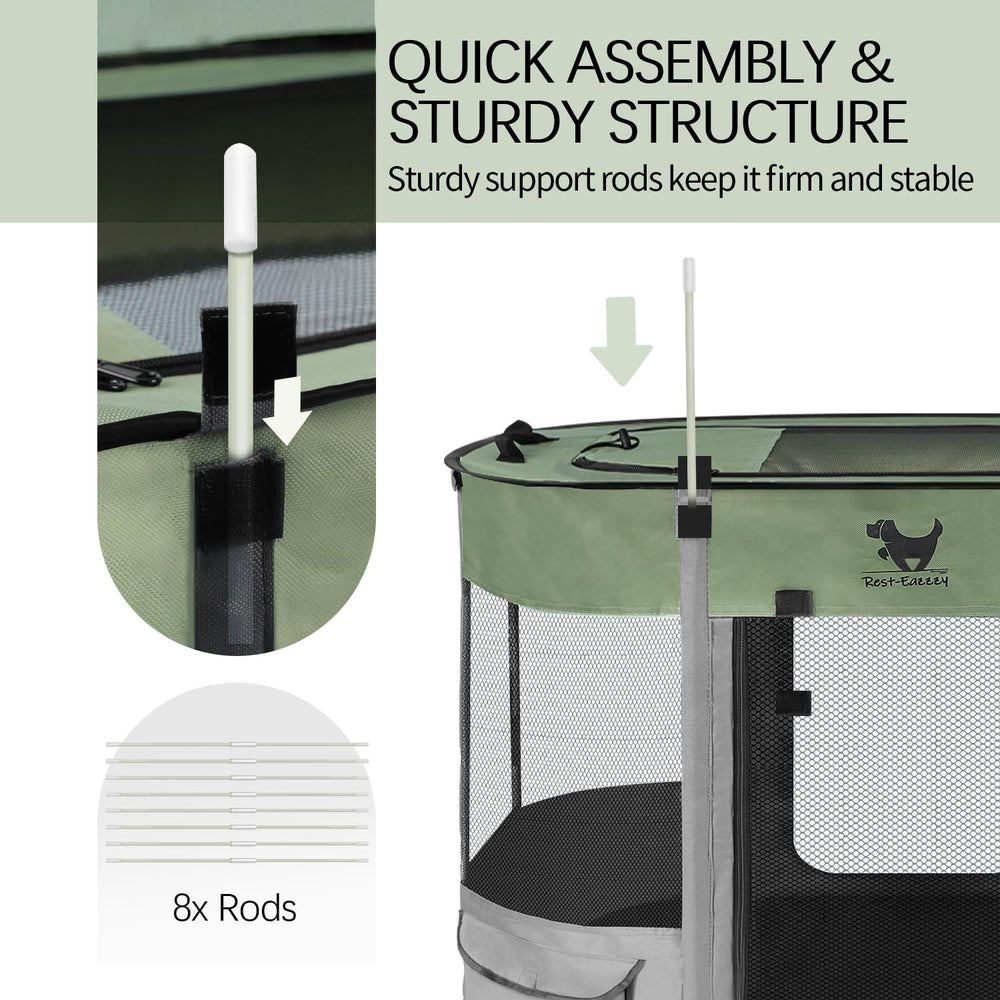 Rest-Eazzzy pet playpen interior view highlighting spacious room