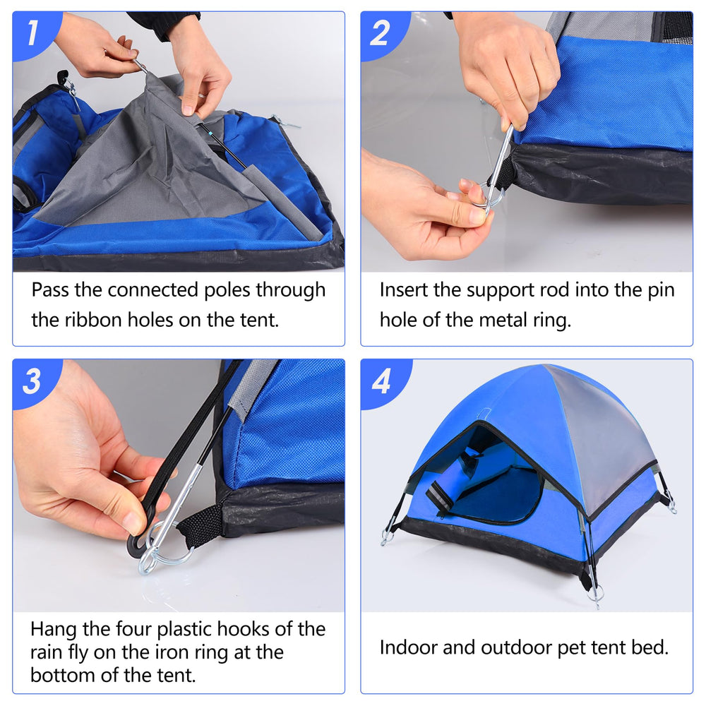 RESTCLOUD Cat Tent blue dimensions 21x21x14 inches