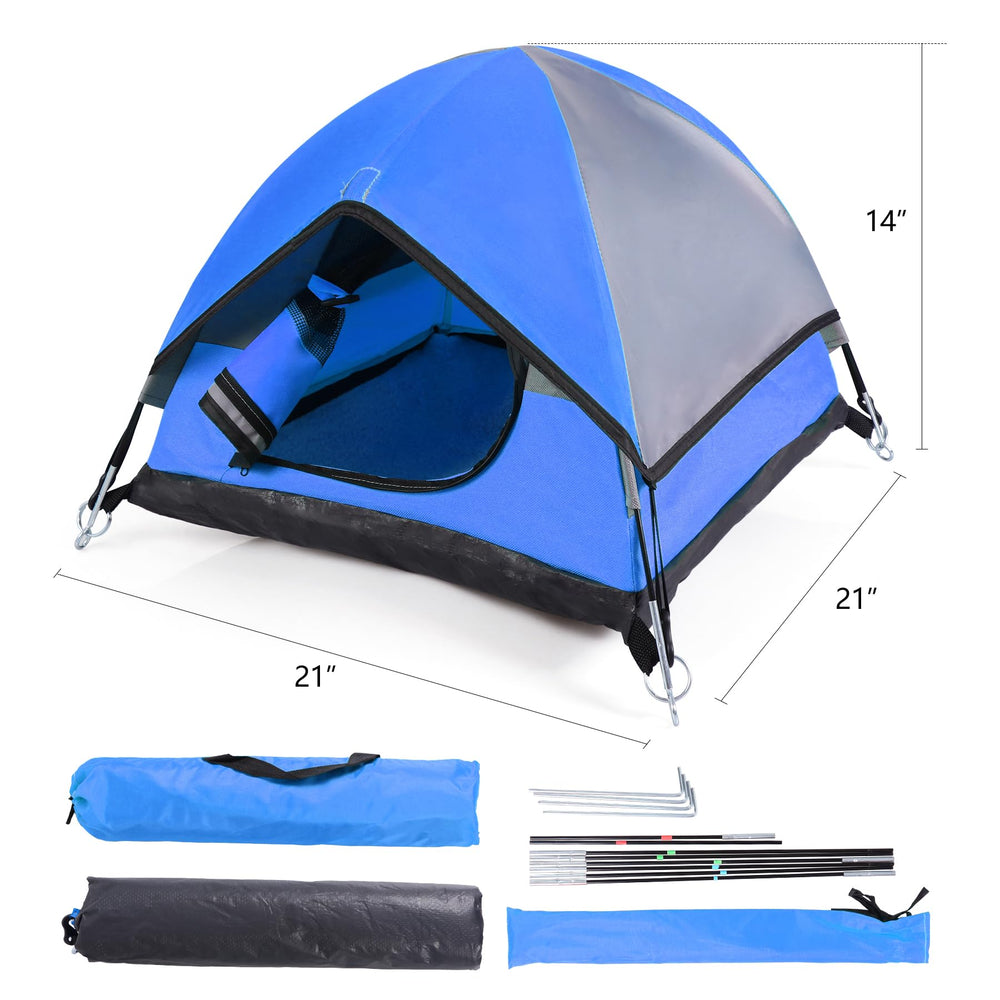 RESTCLOUD Cat Tent blue microfiber pad inside for warm naps