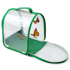RESTCLOUD Small Butterfly Habitat front view with clear observation panels.