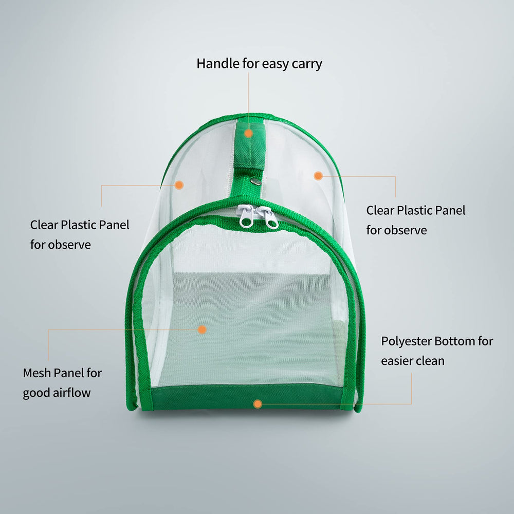 RESTCLOUD Small Butterfly Habitat side panel for easy viewing of caterpillars.