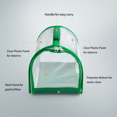 RESTCLOUD Small Butterfly Habitat side panel for easy viewing of caterpillars.