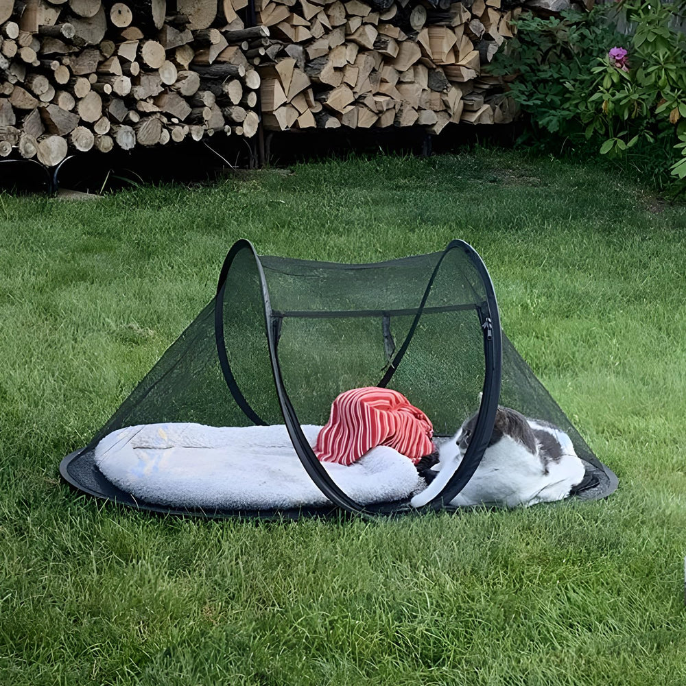 Rest-Eazzzy Cat Tent folded compact for storage and travel