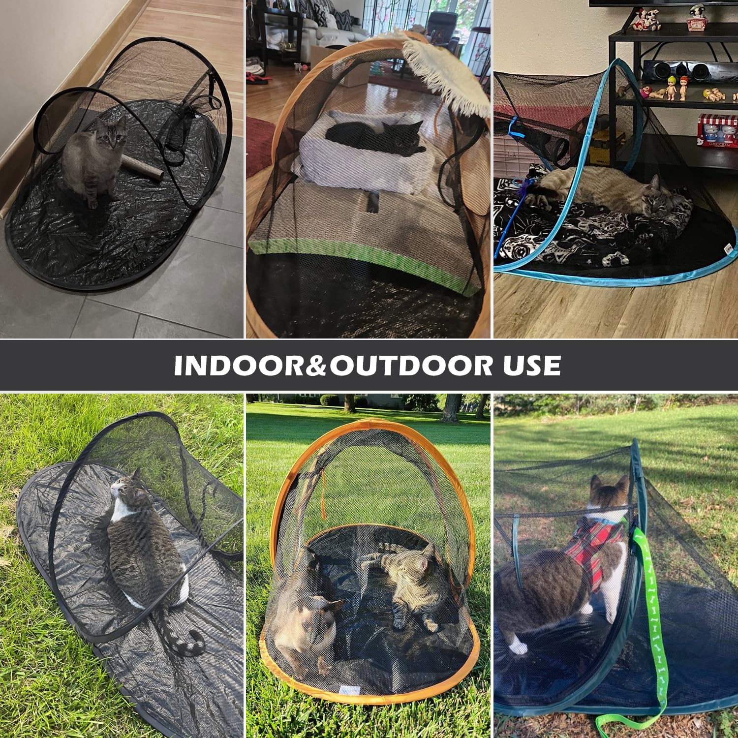 Rest-Eazzzy Cat Tent shading pets and blocking sun while outdoors