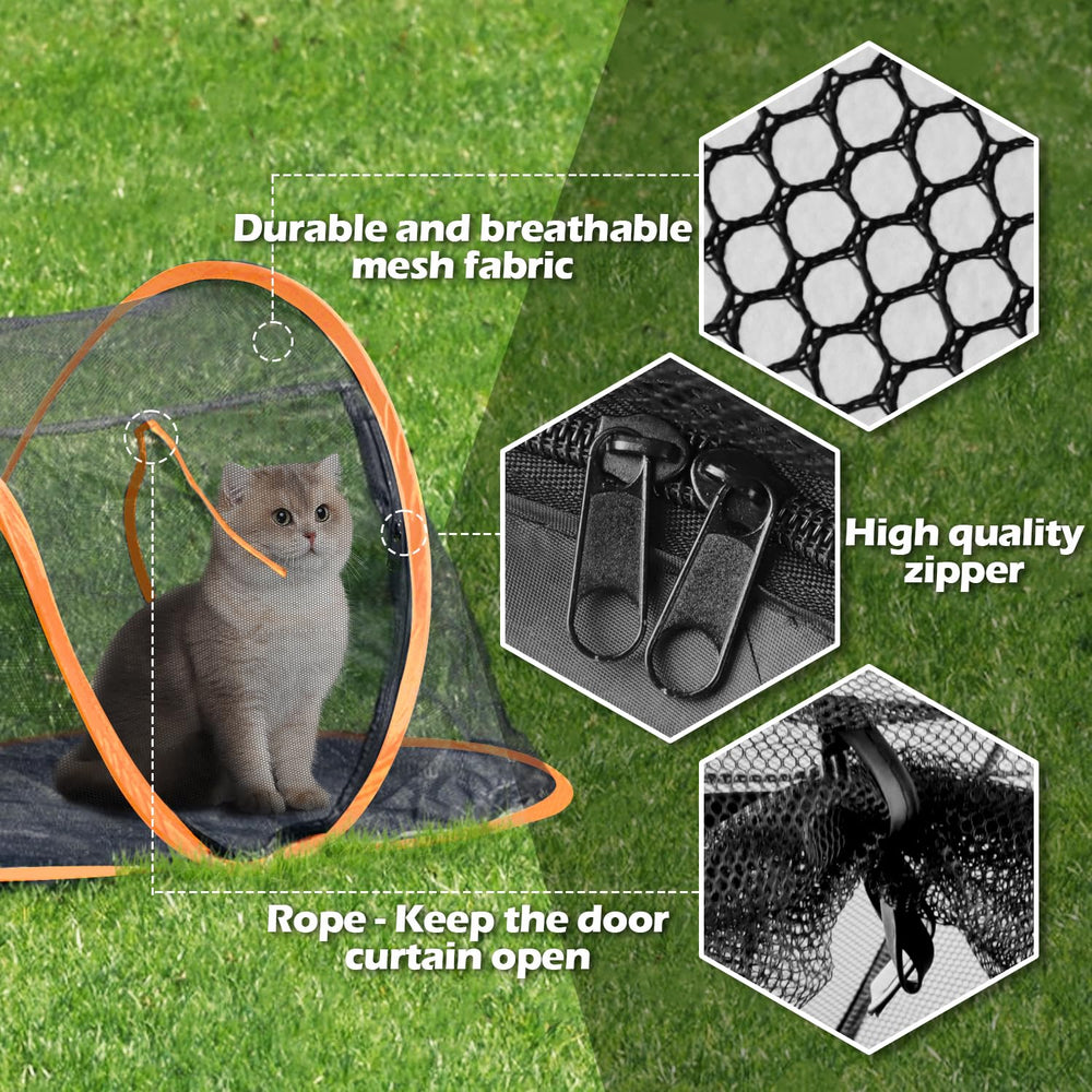 Rest-Eazzzy Cat Tent in outdoor use on balcony or yard