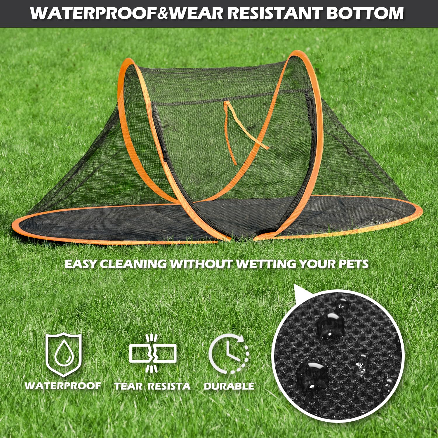 Rest-Eazzzy Cat Tent sturdy rods supporting a stable frame