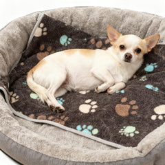 Retainbre dark gray puppy blanket close-up highlighting cozy flannel texture.