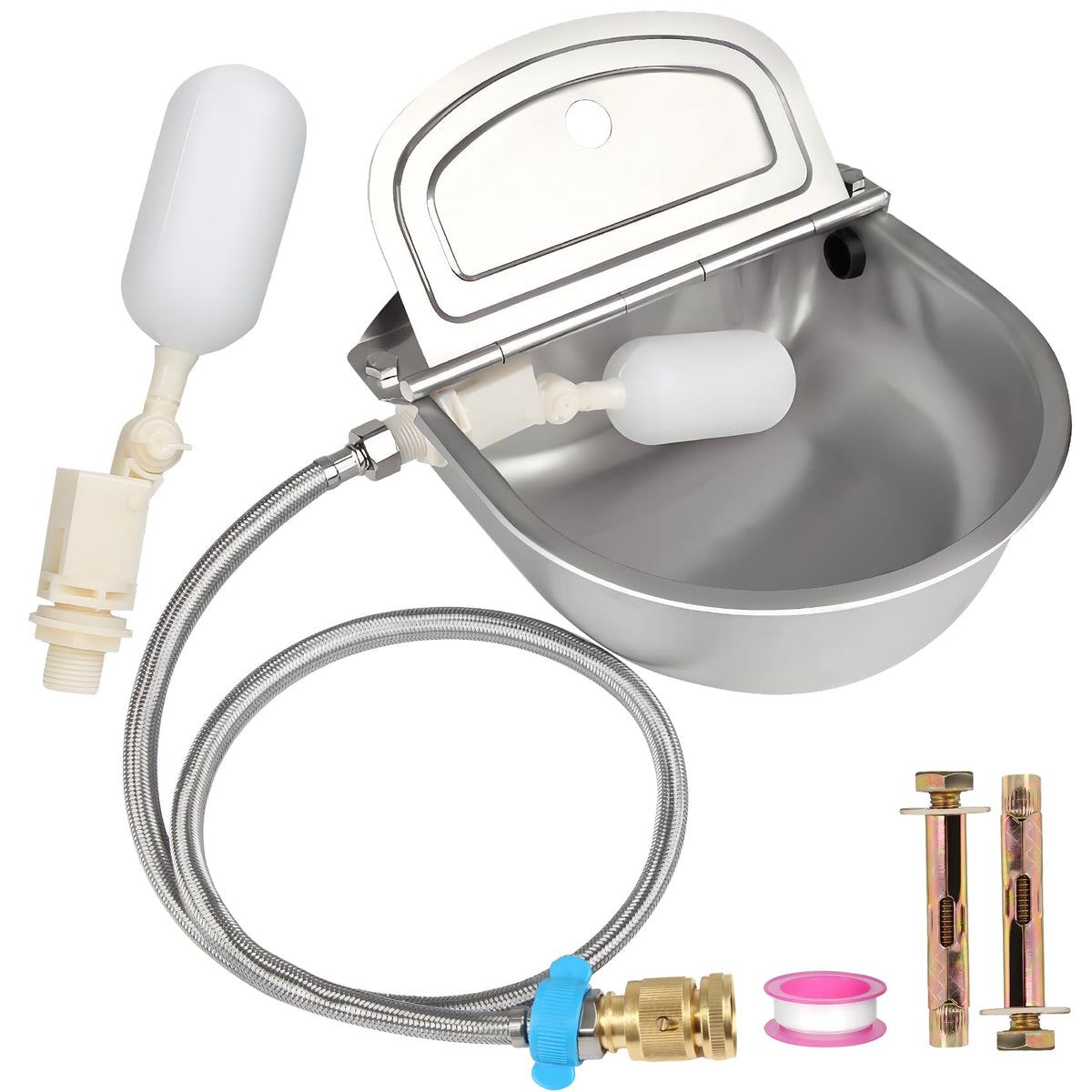 RETALPQ 304 stainless steel water dispenser for dogs outdoors keeps water flowing