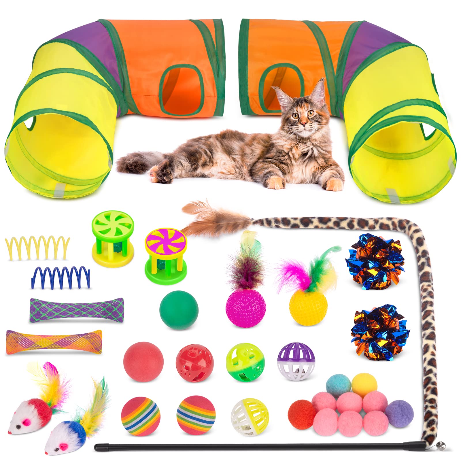 Retro Shaw cat tunnel folded for easy storage and compact playtime.