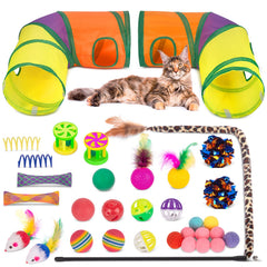 Retro Shaw cat tunnel folded for easy storage and compact playtime.
