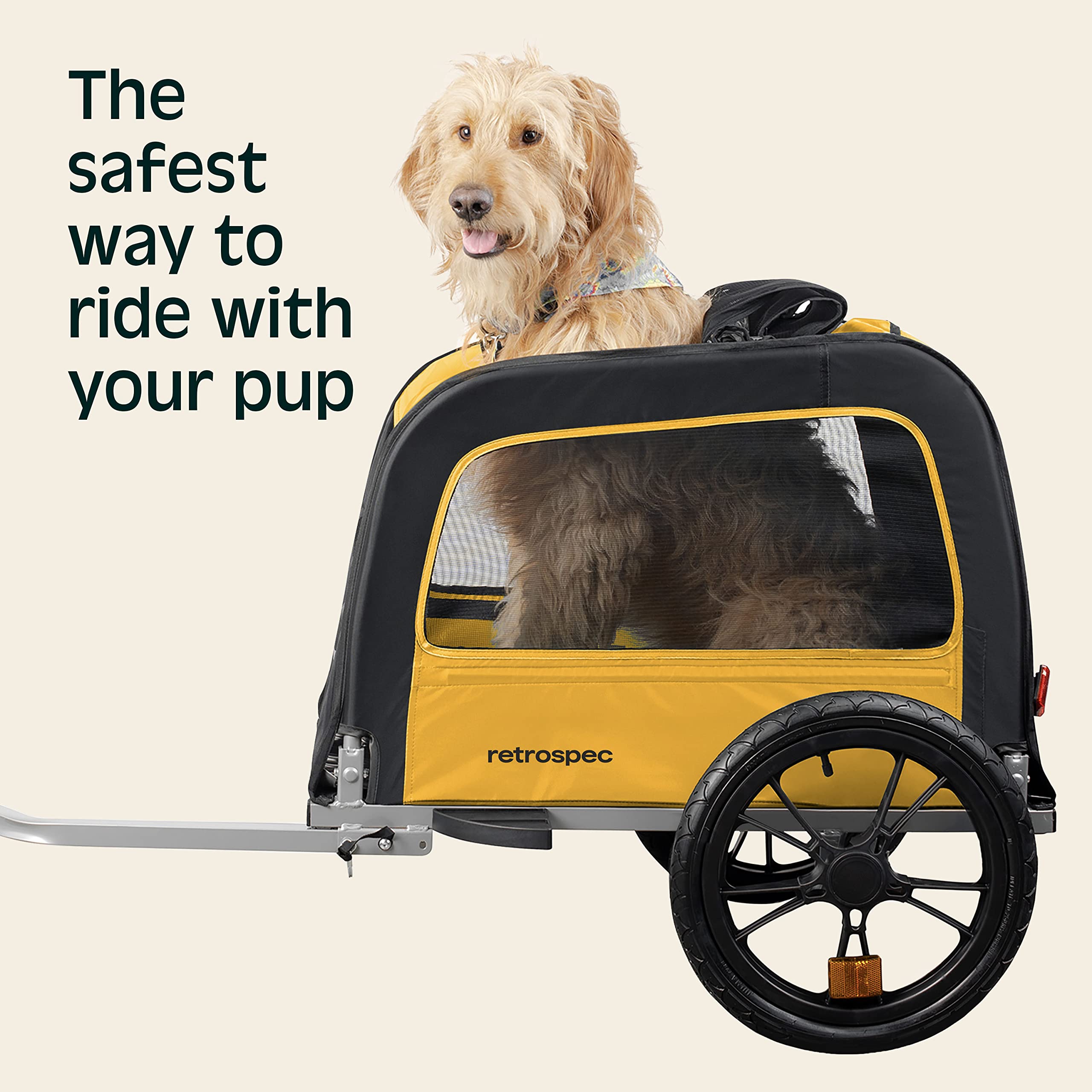 Retrospec Rover Hauler non-slip floor keeps your dog stable during turns.