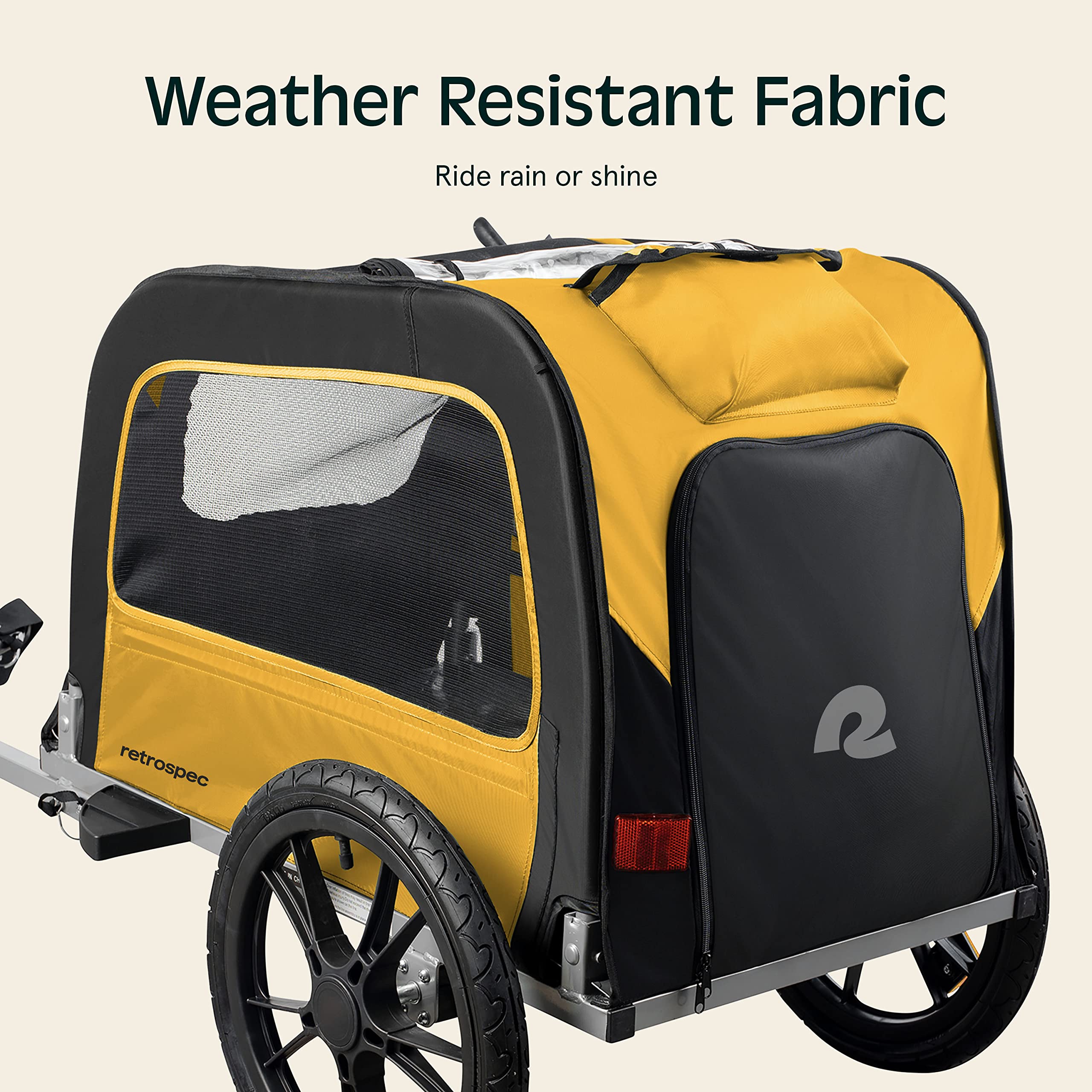 Retrospec Rover Hauler rear-entry door makes loading your dog easy.