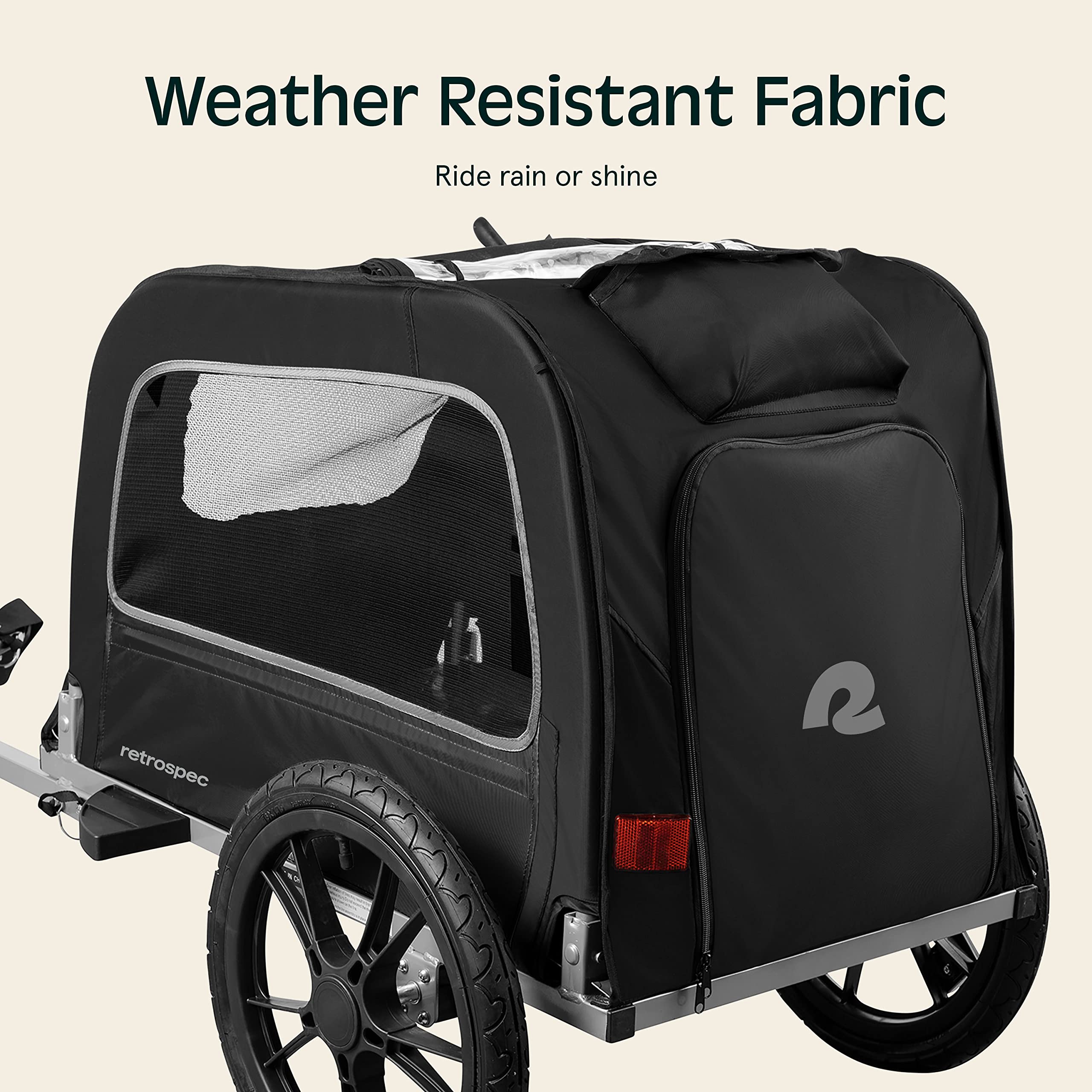 Folded Retrospec Rover Hauler frame for easy space-saving storage