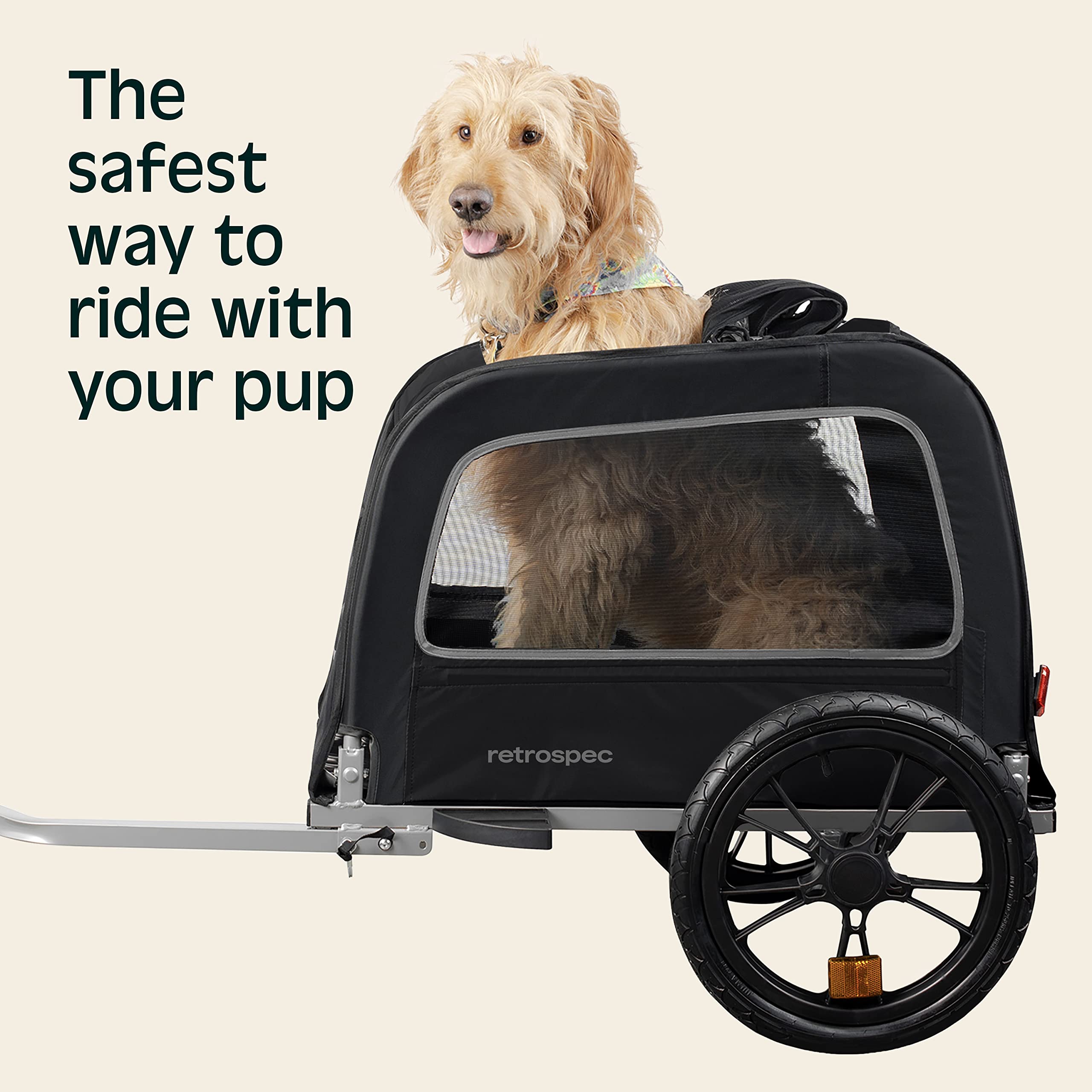 Retrospec Rover Hauler rear-entry door enabling easy pet loading on the go