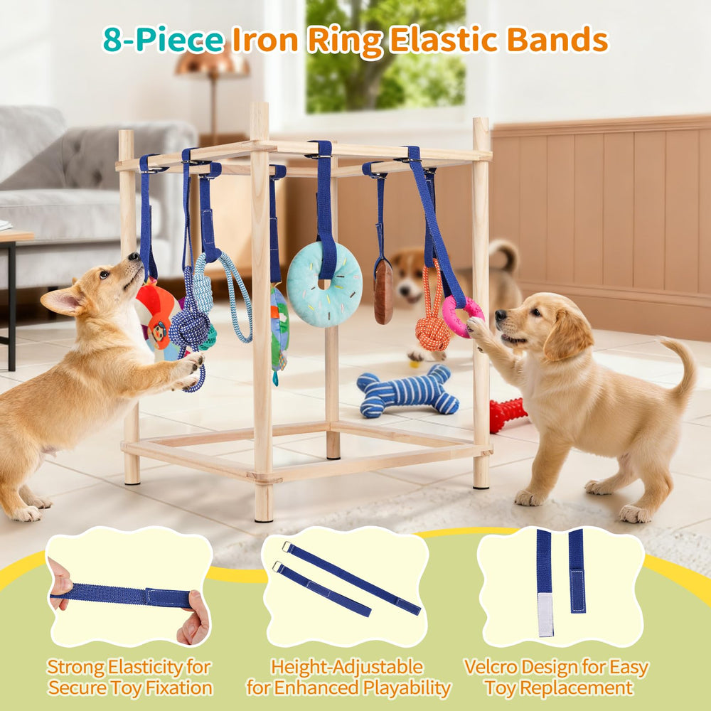 Retyion-bells-puppy-toy-closeup highlights auditory exploration and toy durability.