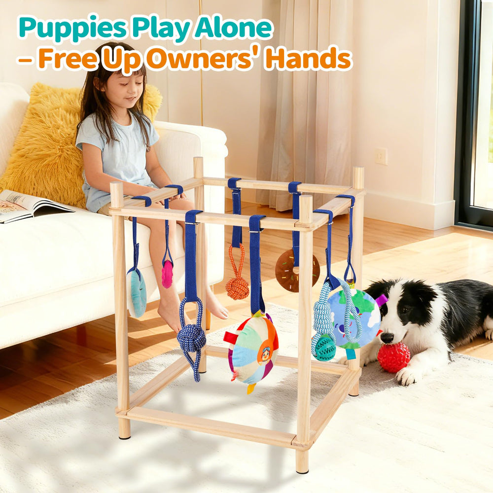Retyion-non-slip-pad-floor-protection helps keep the indoor puppy gym stable during active play.