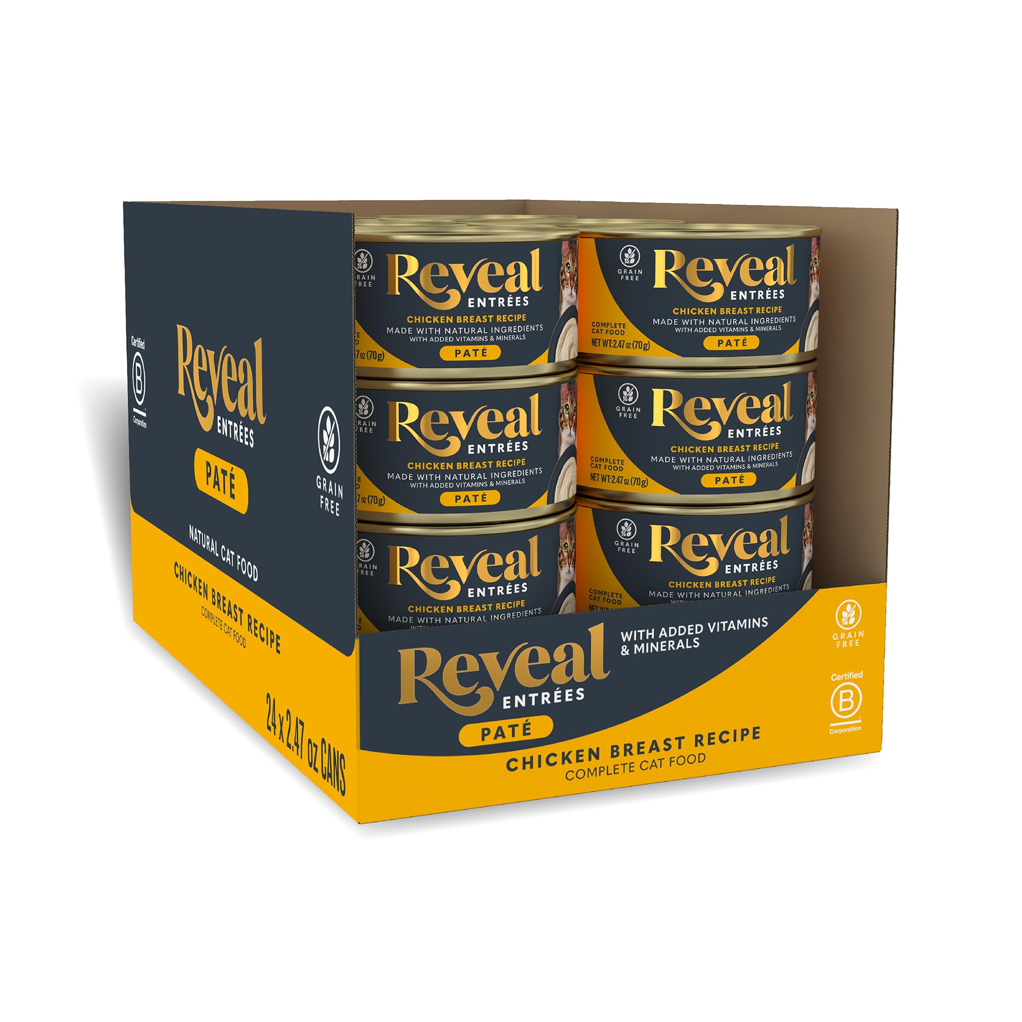 Reveal Entrées paté texture close-up showing silky moisture that cats enjoy.