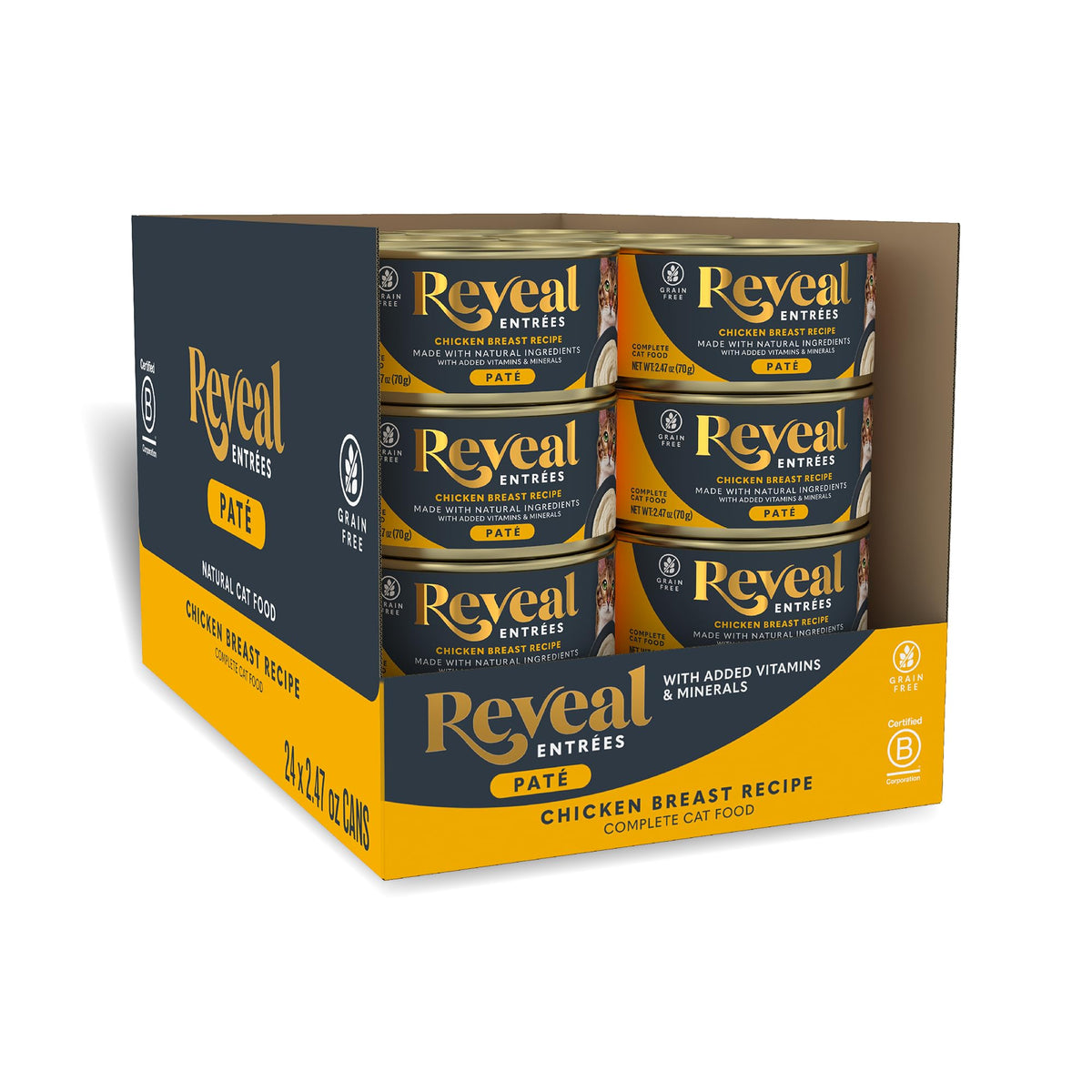 Reveal Entrées paté texture close-up showing silky moisture that cats enjoy.