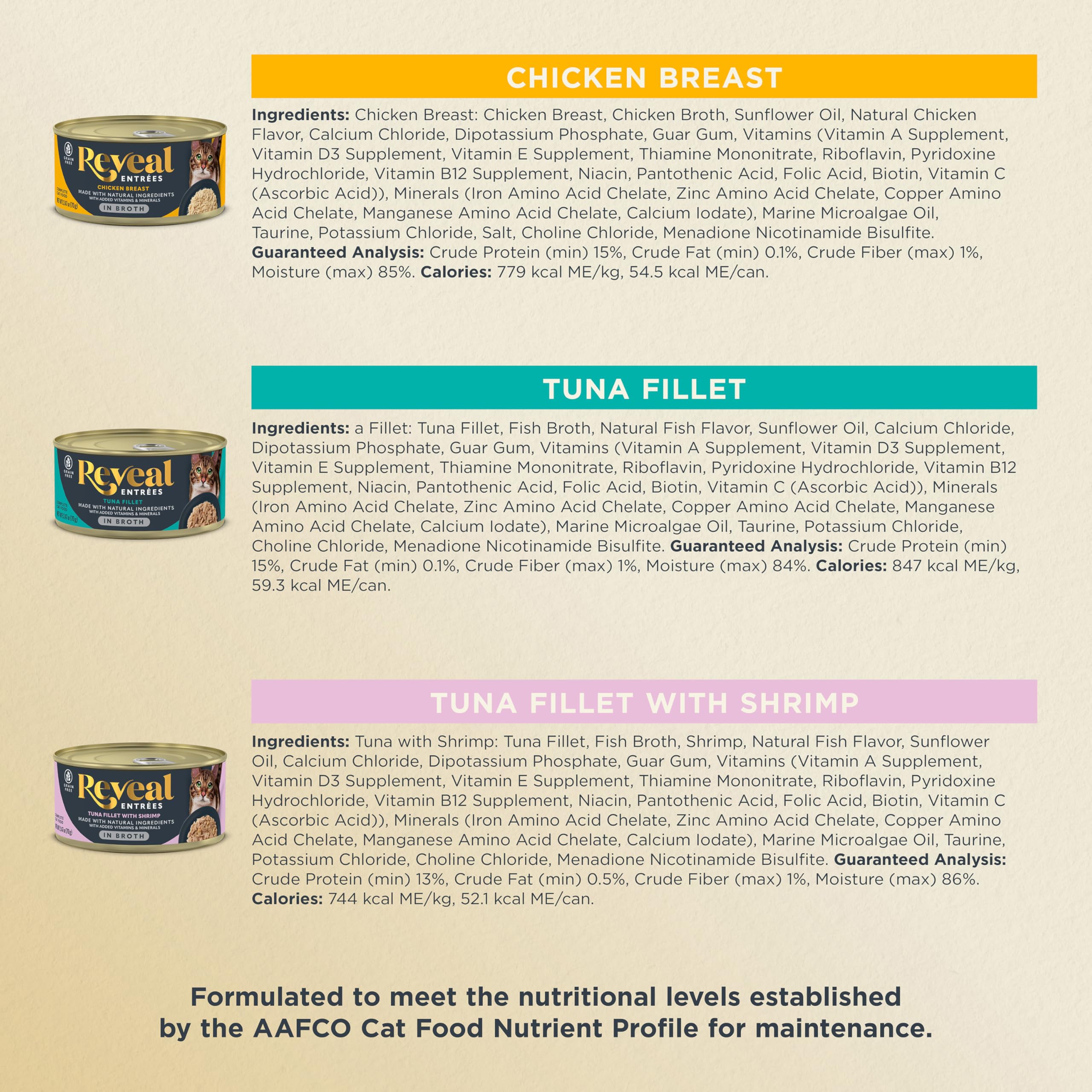 Reveal Entrées real-protein-first ensures high-quality protein at every serving.