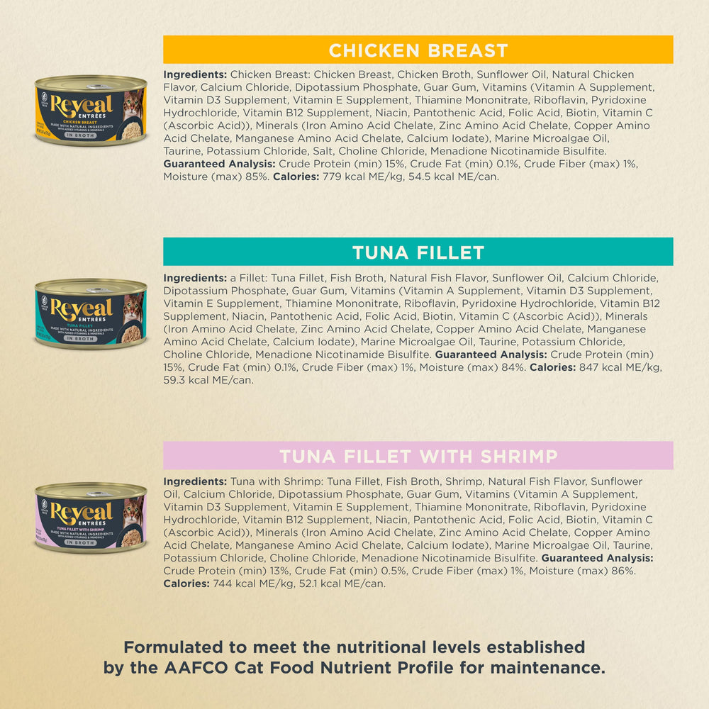 Reveal Entrées real-protein-first ensures high-quality protein at every serving.